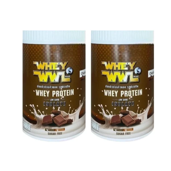 health-care-0702 WHEYWWL โปรตีนขนาดทดลองแบบกระปุก 200 g เวย์โปรตีนช็อคโกแลต 2 กระปุก