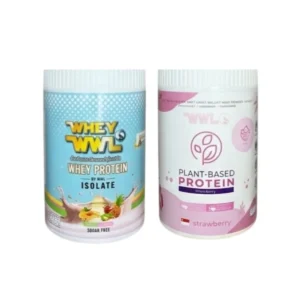 health-care-0705 WHEYWWL โปรตีนขนาดทดลองแบบกระปุก 200 g เวย์โปรตีนซูกัส 1 กระปุก โปรตีนพืชสตอเบอรี่ 1 กระปุก