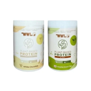 WHEYWWL โปรตีนขนาดทดลองแบบกระปุก 200 g โปรตีนพืชไวท์ช็อค 1 กระปุก โปรตีนพืชชาเขียว 1 กระปุก