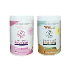 WHEYWWL โปรตีนขนาดทดลองแบบกระปุก 200 g โปรตีนพืชสตอเบอรี่ 1 กระปุก โปรตีนพืชโกโก้ 1 กระปุก