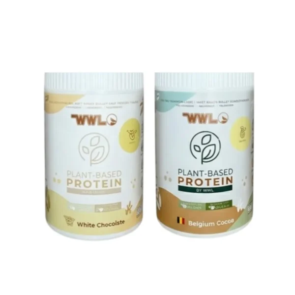 health-care-0713 WHEYWWL โปรตีนขนาดทดลองแบบกระปุก 200 g โปรตีนพืชไวท์ช็อค 1 กระปุก โปรตีนพืชโกโก้ 1 กระปุก