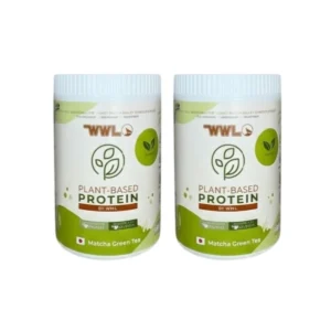 health-care-0714 WHEYWWL โปรตีนขนาดทดลองแบบกระปุก 200 g โปรตีนพืชชาเขียว 2 กระปุก