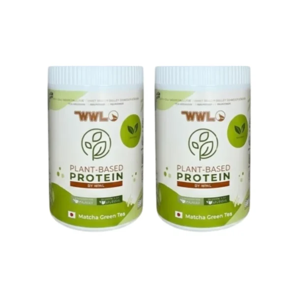 WHEYWWL โปรตีนขนาดทดลองแบบกระปุก 200 g โปรตีนพืชชาเขียว 2 กระปุก