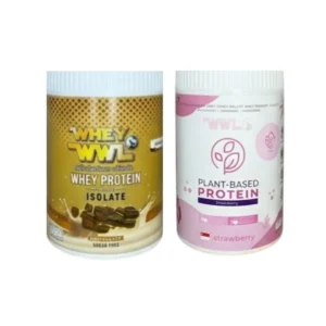 health-care-0727 WHEYWWL โปรตีนขนาดทดลองแบบกระปุก 200 g เวย์โปรตีนกาแฟ 1 กระปุก โปรตีนพืชสตอเบอรี่ 1 กระปุก