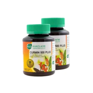 health-care-0745 (แพ็ค 2) Khaolaor ขาวละออ เคอร์มิน 500 พลัส ขมิ้นชันผสมพริกไทยดํา 100 แคปซูล/ขวด