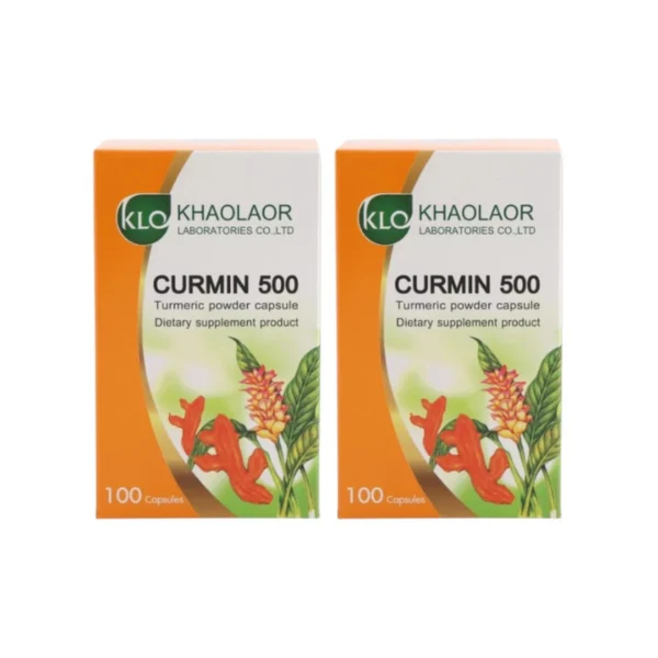 health-care-0753 (แพ็ค 2) Khaolaor ขาวละออ เคอร์มิน 500 ขมิ้นชันชนิดแคปซูล 100 แคปซูล/กล่อง