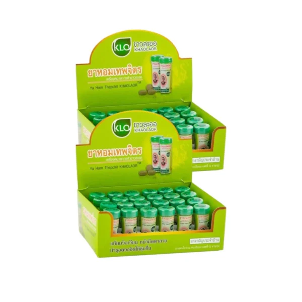 health-care-0774 (แพ็ค 2) Khaolaor ขาวละออ ยาหอมเทพจิตร ยาสามัญประจําบ้าน 24 หลอด/กล่อง