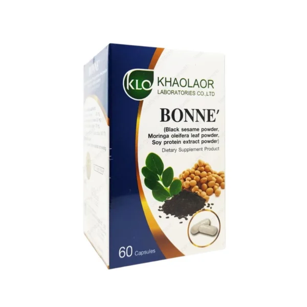 health-care-0781 Khaolaor ขาวละออ บอนเน่ งาดําผสมใบมะรุมและโปรตีนสกัดจากถั่วเหลือง 60 แคปซูล/กล่อง