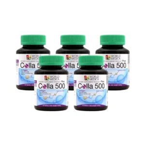 health-care-0812 (แพ็ค 5) Khaolaor ขาวละออ คอลลา 500 พลัส คอลลาเจนผสมสารสกัดเมล็ดองุ่น วิตามินซีและอี 30 เม็ด/ขวด