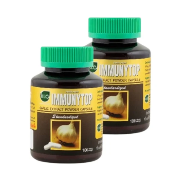 health-care-0818 (แพ็ค 2) Khaolaor ขาวละออ อิมมิวนีท้อป กระเทียมสกัดชนิดแคปซูล 100 แคปซูล/กล่อง