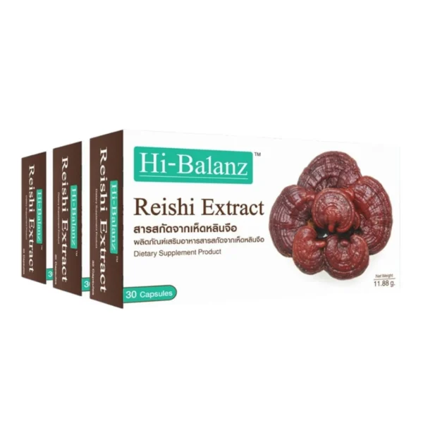 [ผลิตภัณฑ์ดูแลสุขภาพ] Hi-Balanz Reishi Extract สารสกัดจากเห็ดหลินจือ 3 กล่อง รวม 90 แคปซูล