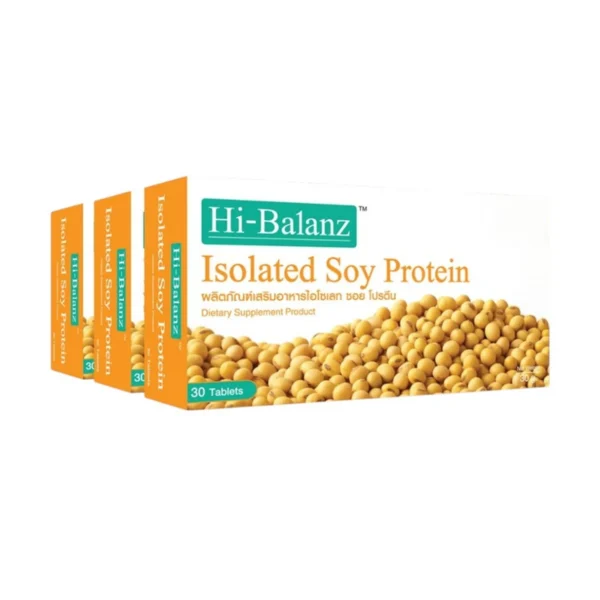 [ผลิตภัณฑ์ดูแลผิว] Hi-Balanz Isolated Soy Protein สารสกัดจากถั่วเหลือง 3 กล่อง รวม 90 เม็ด
