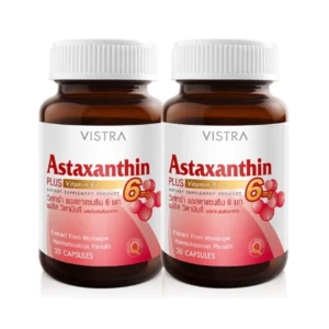 health-care-0866 วิสทร้า ผลิตภัณฑ์เสริมอาหาร แอสตาแซนธิน 6 มก. พลัส วิตามิน อี 30 แคปซูล x 2