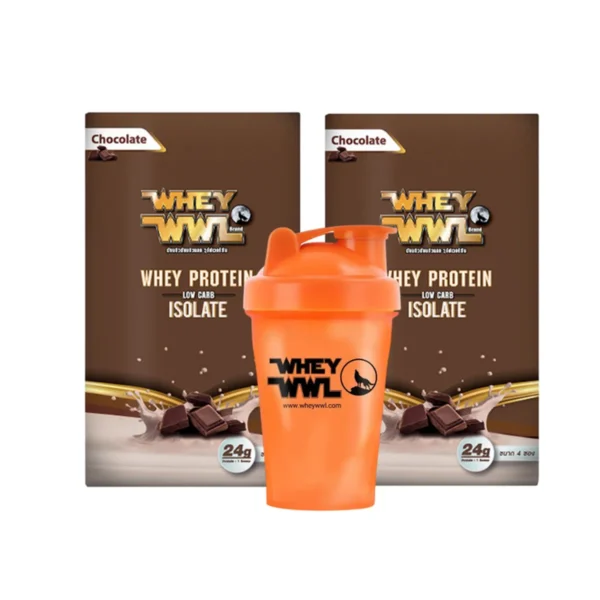 WHEYWWL เวย์เพชรจ้า - ขนาดทดลอง รสช็อคโกแลต จับคู่ขนาดทดลอง 2 รสชาติ (ฟรีแก้วเชคเกอร์) ช็อคโกแลค,ช็อคโกแลต