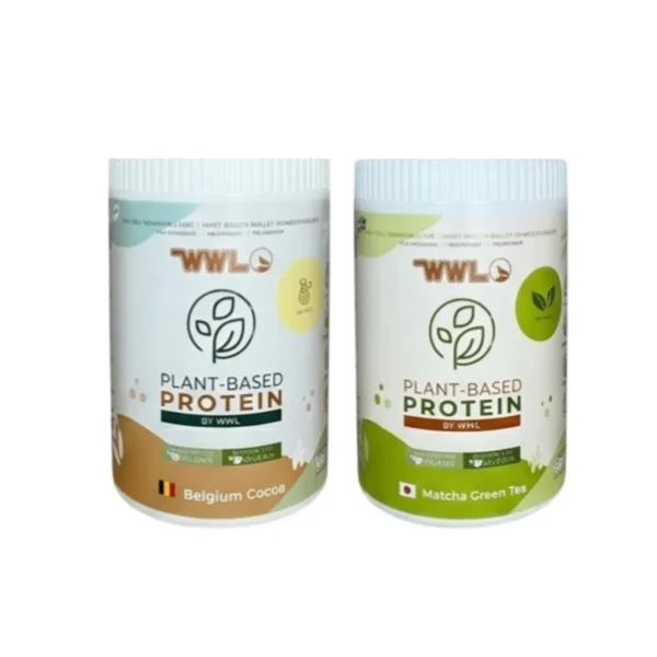 health-care-0890 WHEYWWL โปรตีนขนาดทดลองแบบกระปุก 200 g โปรตีนพืชโกโก้ 1 กระปุก โปรตีนพืชชาเขียว 1 กระปุก