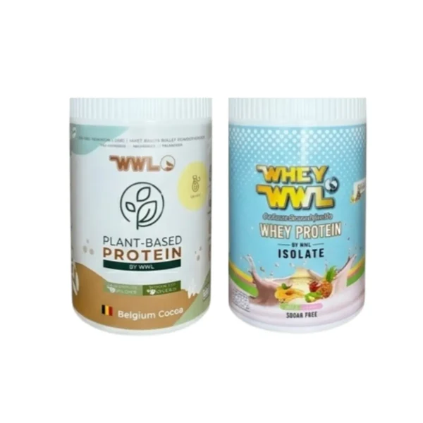 WHEYWWL โปรตีนขนาดทดลองแบบกระปุก 200 g โปรตีนพืชโกโก้ 1 กระปุก เวย์โปรตีนซูกัส 1 กระปุก