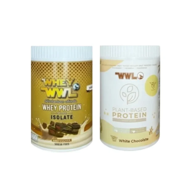 health-care-0902 WHEYWWL โปรตีนขนาดทดลองแบบกระปุก 200 g เวย์โปรตีนกาแฟ 1 กระปุก โปรตีนพืชไวท์ช็อค 1 กระปุก