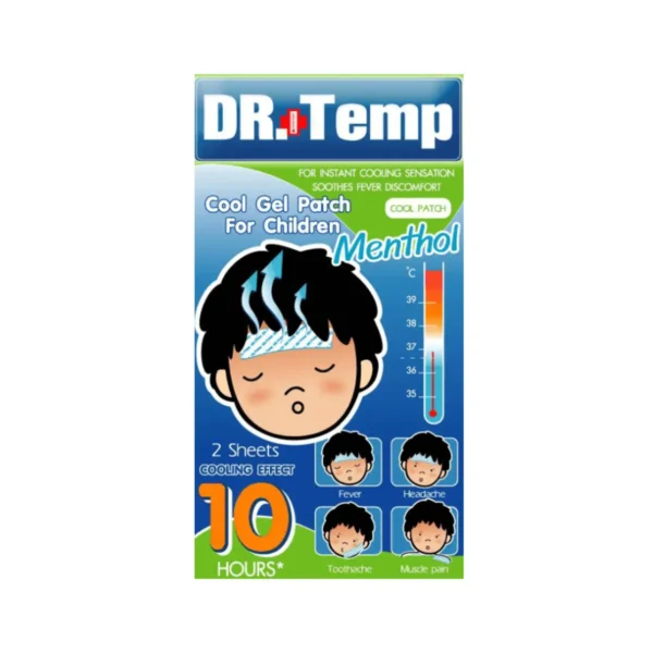 Dr.Temp แผ่นเจลลดไข้ แผ่นแปะลดไข้ เมนทอล