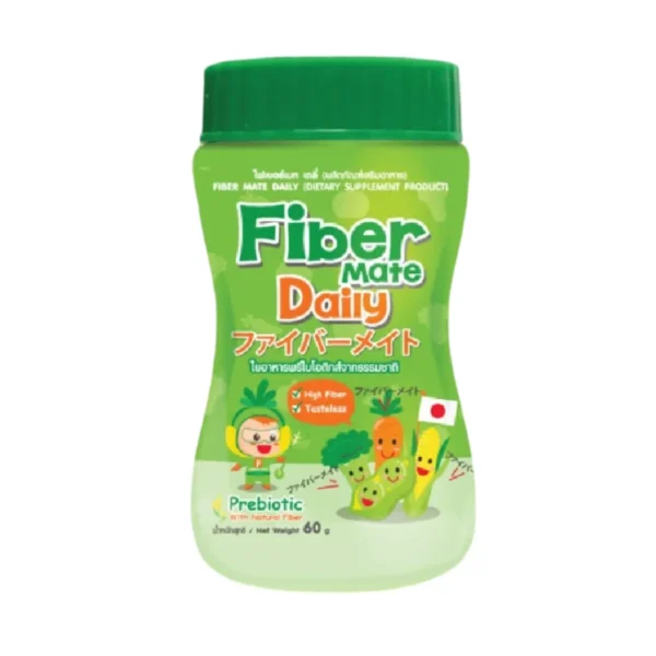 Fibermate Daily - ไฟเบอร์เมท เดย์ลี่ ไฟเบอร์ ใยอาหารพรีไบโอติกส์จากธรรมชาติ แก้ท้องผูก (60 กรัม) GHF0080ESA