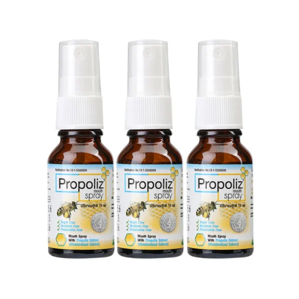 PROPOLIZ MOUTH SPRAY - โพรโพลิซ เม้าท์ สเปรย์ สูตรดั้งเดิม 15ml (1 แพค 3 ขวด) GHP0001FVB