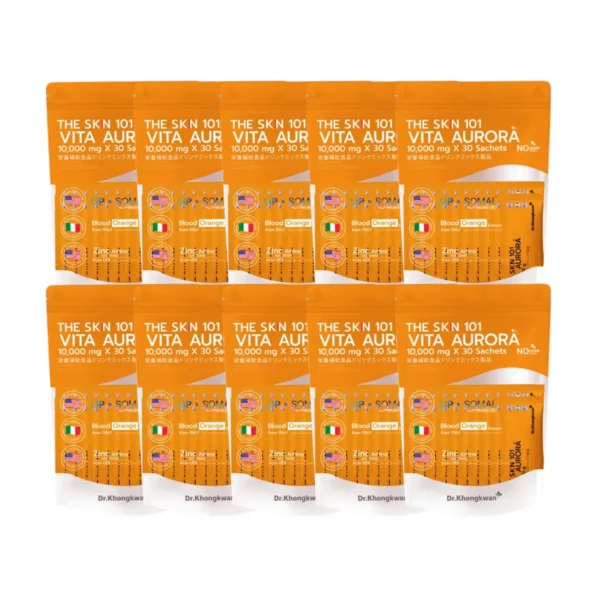โปรโมชั่นพิเศษ 12ถุง The Skin 101 Vita Aurora เดอะเอสเคเอ็น Dr.KhongKwan ดร.ของขวัญ (1ถุง/30ซอง) Vita Aurora