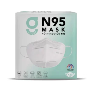 health-care-1065 จี ลัคกี้ หน้ากากอนามัย N95 แมสหน้าเรียว ทรง 3 มิติ หนา 4 ชั้น สีขาว 20 ชิ้น