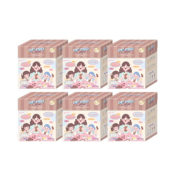 Milk Plus & More - De' Pro CoCoa เครื่องดื่มโกโก้ 6 กล่อง
