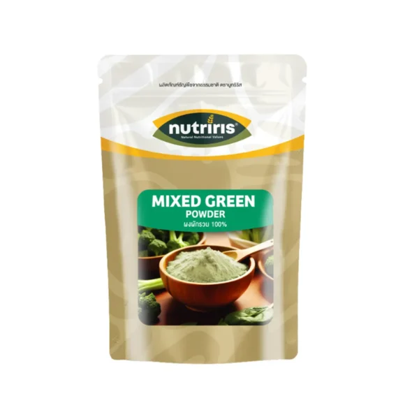 ผงผักรวม เพียว100% 150ก (Mixed Green Powder) NUTRIRIS Brand