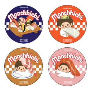 Sothing x Monchhichi MOSQUITO REPELL PATCH สติ๊กเกอร์ตะไคร้หอมกันยุง สติ๊กเกอร์กันยุง 1ตลับ (100 ชิ้น) SUSHI