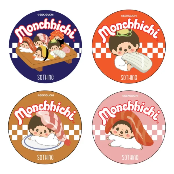 Sothing x Monchhichi MOSQUITO REPELL PATCH สติ๊กเกอร์ตะไคร้หอมกันยุง สติ๊กเกอร์กันยุง 1ตลับ (100 ชิ้น) SUSHI