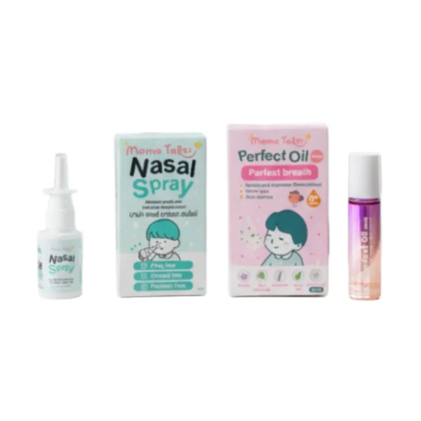 health-care-1173 Mama Tales น้ํามันหอมแดง ออยล์หอมแดง คัดจมูก ภูมิแพ้ ผ่อนคลาย หลับสบาย ลูกกลิ้ง Perfect Oil Mini 10ml น้ําเกลือ+หอมแดงmini