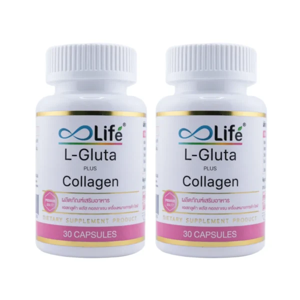 ไลฟ์ แอล กลูต้า พลัส คอลลาเจน Life L Gluta Plus Collagen ชุด 2 กระปุก [LLAAI_02]