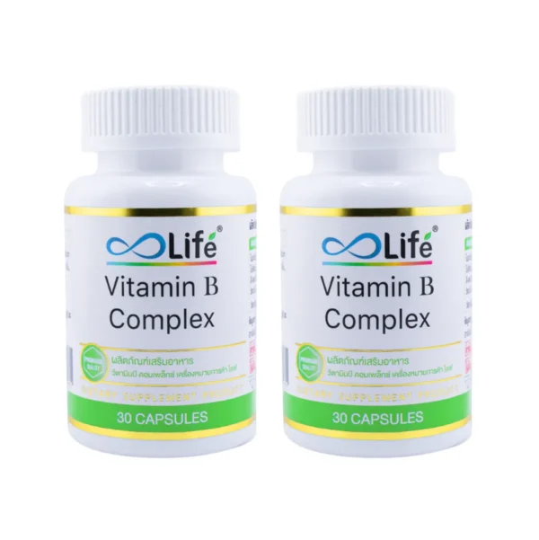 ไลฟ์ วิตามินบี คอมเพล็กซ์ Life Vitamin B Complex วิตามิน วิตามินบีรวม ชุด 2 กระปุก [LLAAG_02]