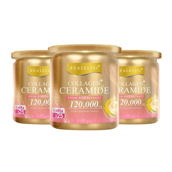 [โปร 3 กระปุก] Collagen Plus Ceramide From Rice Extract 120 กรัม