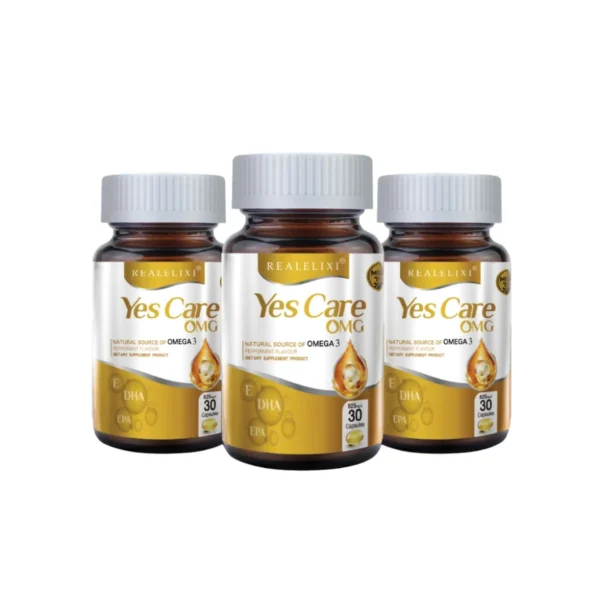 [โปร 3 กระปุก] Yes Care Omega ผลิตภัณฑ์เสริมอาหาร เยส แคร์ โอเมก้า 1 กระปุก บรรจุ 30 เม็ด
