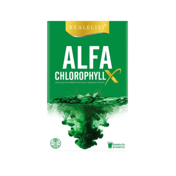 health-care-1258 Alfa Chlorophyll X อัลฟ่า คลอโรฟิลล์ เอ็กซ์ 1 กล่อง บรรจุ 6 ซอง