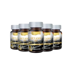 Sesame Oil 500 mg. น้ํามันงา 1 กระปุก บรรจุ 30เม็ด เซ็ท 5 กระปุก