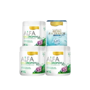 Alfa Chlorophyll Plus 3 กระปุก Bifidobacterium Longum 1 กล่อง (บรรจุ 4 เม็ด)