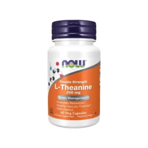 Now Foods L-Theanine Double Strength 200 mg. and Inositol 100 mg. นาวฟู้ดส์ แอลธีอะนีนและอิโนซิทอล 60 VCAPS