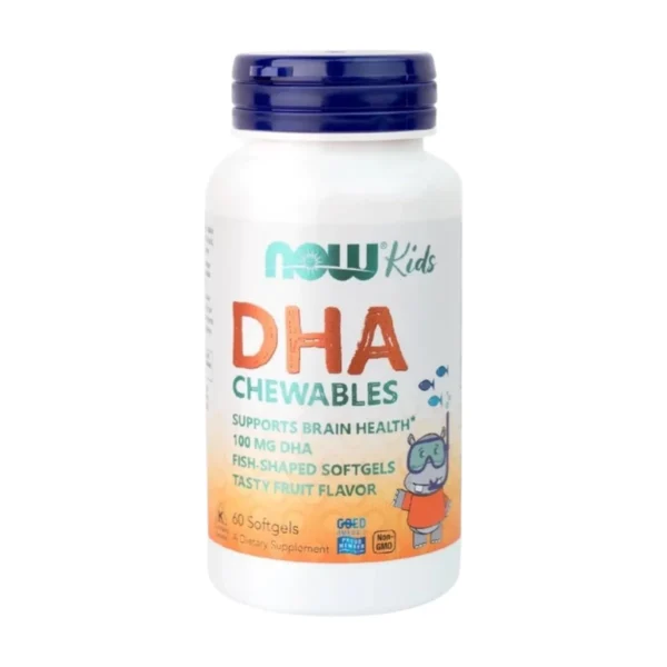 Now Kids DHA 100 mg. From Fish Oil 550 mg. นาวคิดส์ ดีเอชเอ สําหรับเด็ก ชนิดเคี้ยว กลิ่นฟรุ๊ตพันช์ Standard