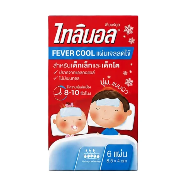 ไทลินอล ฟีเวอร์คูล แผ่นแปะเจลลดไข้ 6 แผ่น