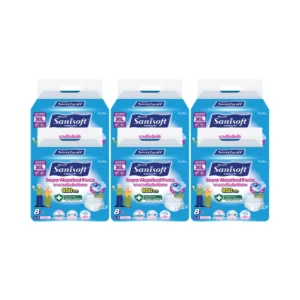 [แพ็ค X 6ห่อ] Sanisoft / แซนนิซอฟท์ กางเกงผู้ใหญ่พิเศษ 850cc (ไซส์ XL : 39-64นิ้ว/100-163ซม.) 8S/ห่อ