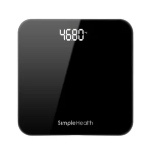 Simple health เครื่องชั่งน้ําหนักดิจิตอล LED Digital Weight Scale แม่นยําสูง 0.1 กก. แถมสายวัดเอว สีดํา