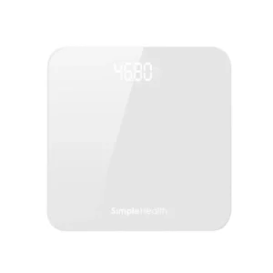 Simple health เครื่องชั่งน้ําหนักดิจิตอล LED Digital Weight Scale แม่นยําสูง 0.1 กก. แถมสายวัดเอว สีขาว