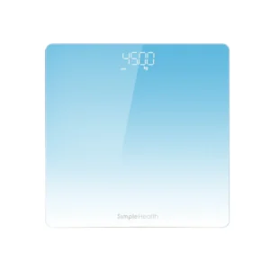 Simple Health เครื่องชั่งน้ําหนัก เครื่องชั่งน้ําหนักอัตโนมัติ Digital weight scale ใช้งานง่าย แม่นยํา รับประกัน 1 ปี สีฟ้า