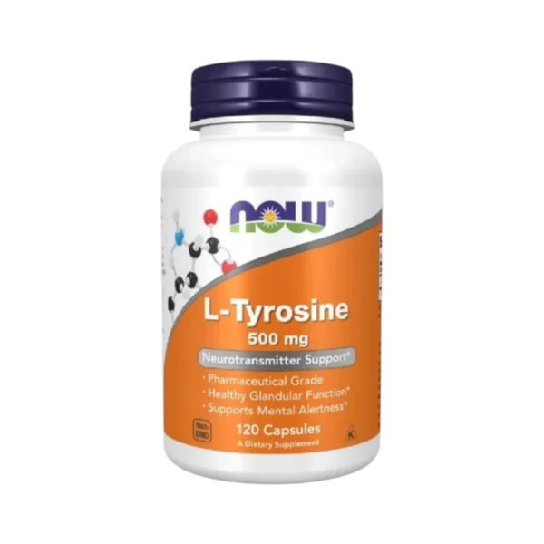 NOW Foods, L-Tyrosine, 500 mg, 120 Capsules,แอล-ไทโรซีน ขนาด 500 มก. บรรจุ 120 แคปซูล