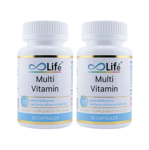 ไลฟ์ มัลติวิตามิน พลัส วิตามินรวม Life Multi Vitamin Plus วิตามินรวม ชุด 2 กระปุก [LLAAH_02]