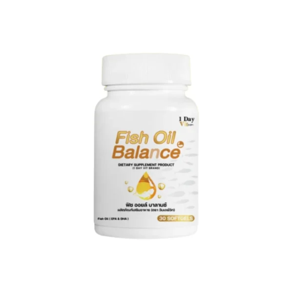 [ 1DayVit ] - Fish Oil Balance - วิตามินสําหรับสมองและความจํา สารสกัดน้ํามันปลา บรรจุ 30 ซอฟเจล 1 กระปุก