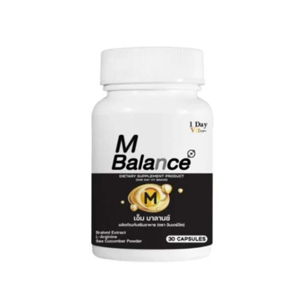[ 1DayVit ] - M Balance - วิตามินสําหรับผู้ชาย แมกนีเซียม พรมมิ แอล-อาร์จินิน ปลิงทะเล เจียวกู่หลาน 1 กระปุก