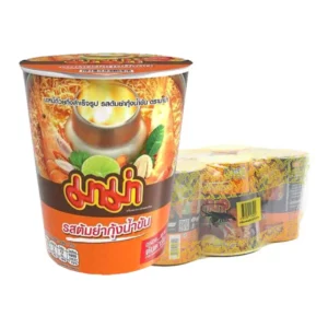 instant-meals-0001 มาม่า บะหมี่กึ่งสําเร็จรูป ชนิดถ้วย รสต้มยํากุ้งน้ําข้น 60 ก. x 6